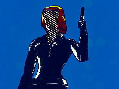 Black Widow- Low poly + Comic Style
