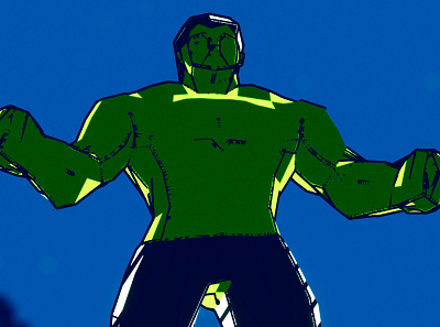 Hulk- Low poly + Comic Style 3d art cgi design illustration motion design motion graph