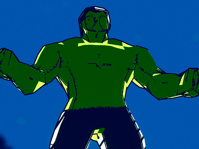 Hulk- Low poly + Comic Style