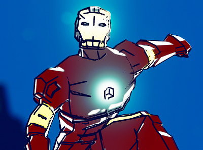 Iron Man- Low poly + Comic Style 3d art cgi design illustration motion design