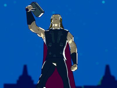 Thor- Low poly + Comic Style