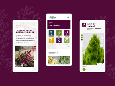 OVF - Mobile View design flowers mobile ui ui web