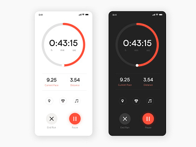 Running Timer dailyuichallenge design mobile ui ui web