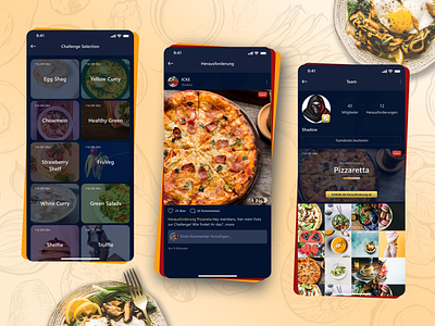 Food Application Designs app design illustration ui vector