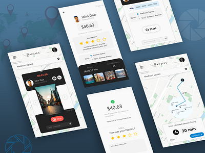 Photographer Hiring Application Design app design illustration illustrator ui ux vector