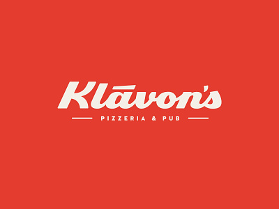 Klavon's Pizzeria & Pub branding branding design identity identity branding lettering logo logotype pizza pizzeria typography wordmark