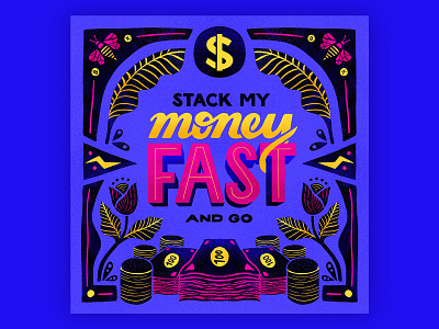 Fast like a Lambo beyonce design floral floral design floral illustration flower flower illustration flowers illustration lettering money ornate symmetrical symmetry typography