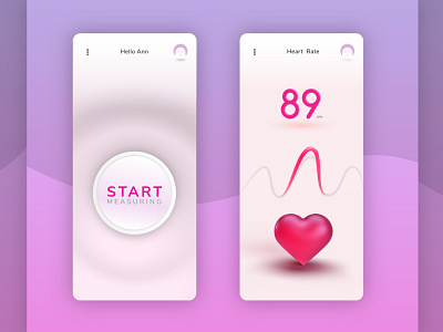 Health Mobile App Idea for Hart Rate Measure app application dashboard health heart measure rate screen