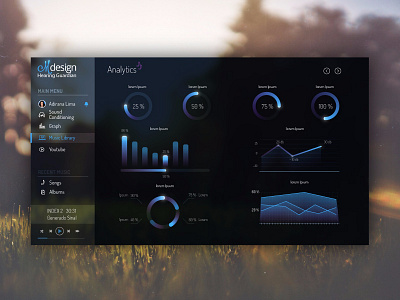 Sound/Music Application analytic application dashboard music sound