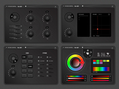 Lightshow - Application for lightening device application buttons control dashboard light panel ui ux