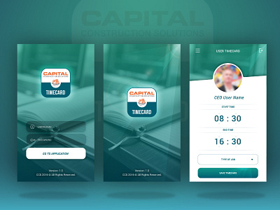 Application capital card construction profile screen solutions splash time user