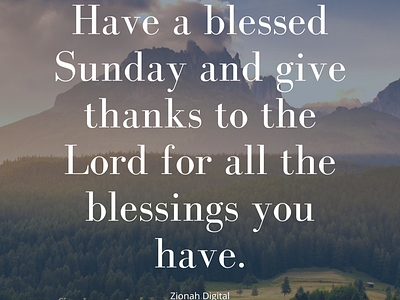 Sunday Blessings Quote