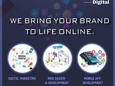 Digital Marketing, Web Design,  Mobile App Development Services