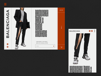 Balenciaga. 2021 branding creative designer lux minimal new tipography ui ux web