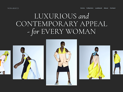 Nina Ricci branding creative designer lux minimal new tipography ui ux web