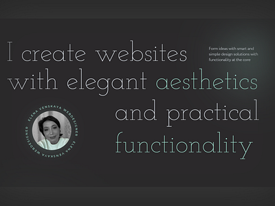 Designer Venskaya creative designer lux minimal new site tipography ui ux web