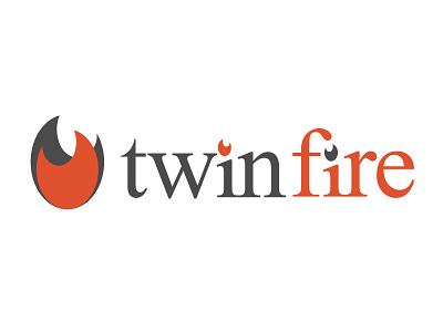 Twin Fire Logo branding fire logo type