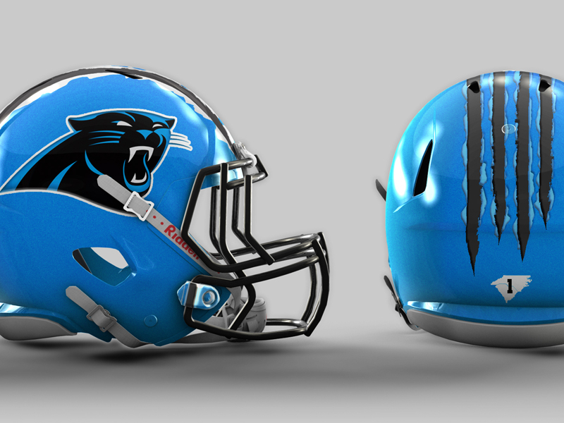 Panthers 2024 blue helmet