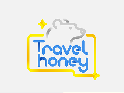 WIP Logo "Travel Honey" logo neon sign polar bear signage travel