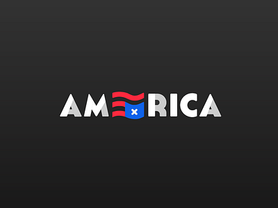AM∃RICA america illustration logo