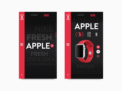 (RED) mobile shop experiment apple e commerce interaction interface ios iphone mobile navigation store ui user interface ux
