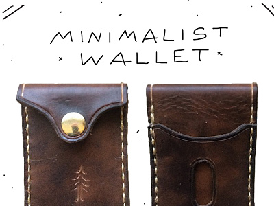 Minimalist Wallet explore handlettering illustration leather leather goods nature type wallet woods