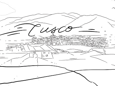 Cusco city cusco hand lettering illustration lettering map mountains peru travel