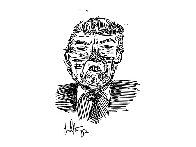 Monster drawing dump trump illustration monster politics resist sketch trump