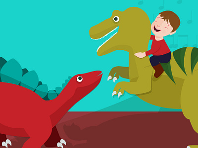 Dinosaur Birthday character design illustration vector
