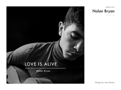 Nolan Bryan - Single 3 of 3 album art design music art