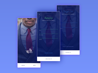 #Daily UI 001 apply club log in minimalist onboarding sign up ui ux xd