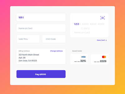 #DailyUI 002 checkout payment ui