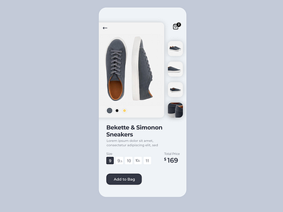 Daily UI 012 checkout minimalist sneaker