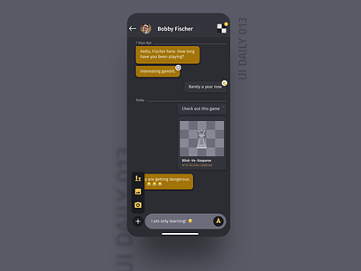 UI Daily 013 adobe xd chat chess dailyui