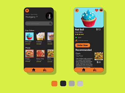 Food App design illustration ui ux