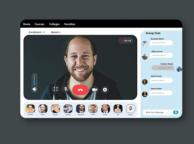 Video Call Conference design ui ux videocall web webdesign