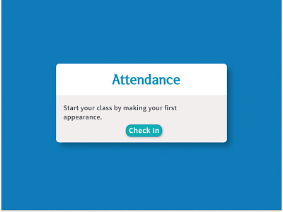 Attendance Check In attendance checkin design popup popup design popup window ui ux web