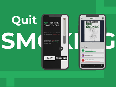 Quit app cigarette design illustration smoking ui ux web