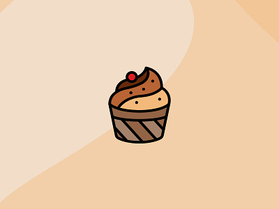 Cupcake Icons - inventicons.com awesome brown cake cherry chocolate cool cup cupcake design dessert flat icon icons icons design icons pack illustrator photoshop sugar sweet vector