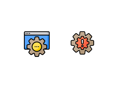 Tech and Support icons set - invenicons.com cyber design flat gear icon icons icons design icons pack illustrator instruction machine machinery manual photoshop support system vector warning work working