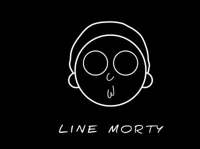Morty design flat icon illustration line art rick and morty vector