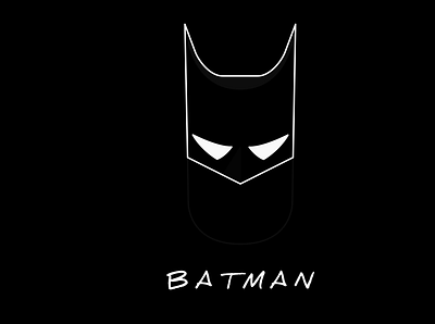 Batman batman design flat icon illustration line art vector