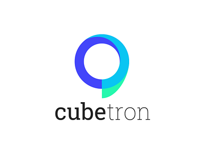 cubetron logo branding design logo typography vector