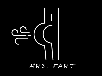 Mrs Fart app app concept design flat icon illustration line art logo vector