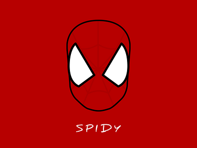 Spiderman design flat icon illustration line art vector