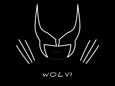 Volvi design flat icon illustration line art logan logo marvel vector wolverine