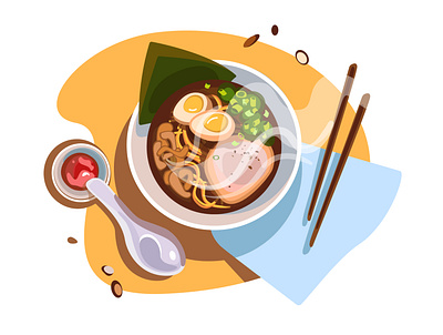 Ramyeon ai design food foodillustration illustration ramyeon vector