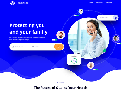 Healthcare Medical Consultant animation branding creative design flat graphic design illustration typography ui vector webdesign website