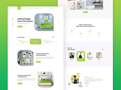 Interior Web Design app branding branding design design illustration typography ui ux web webdesign website