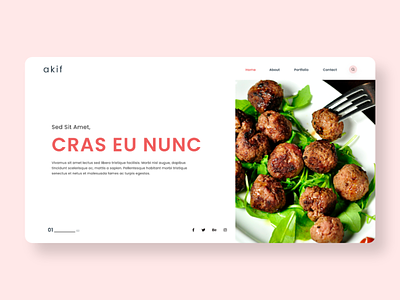 FOOD branding design illustration minimal vector website